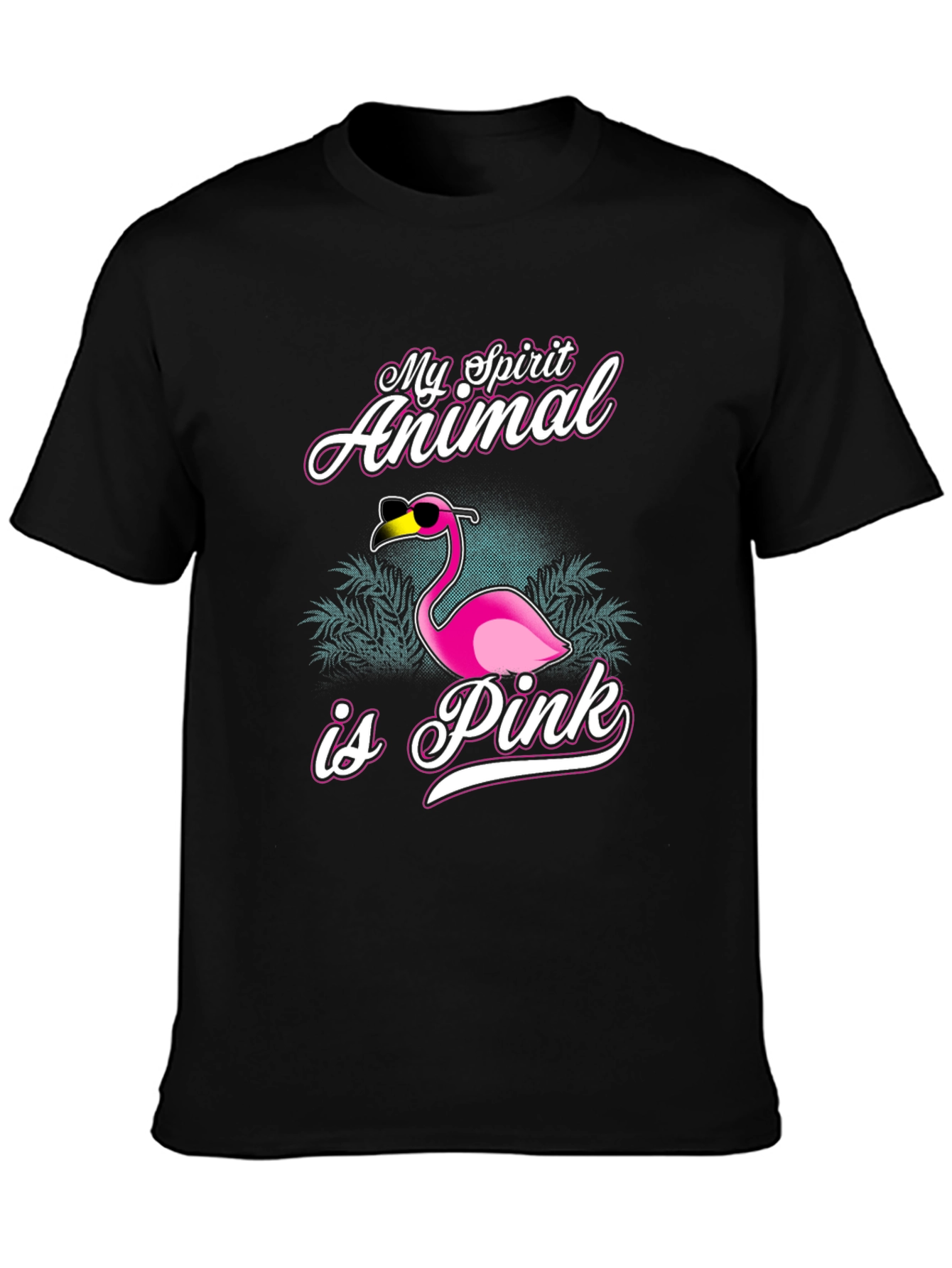 My Spirit Animal is Pink Flamingo Graphic Tee