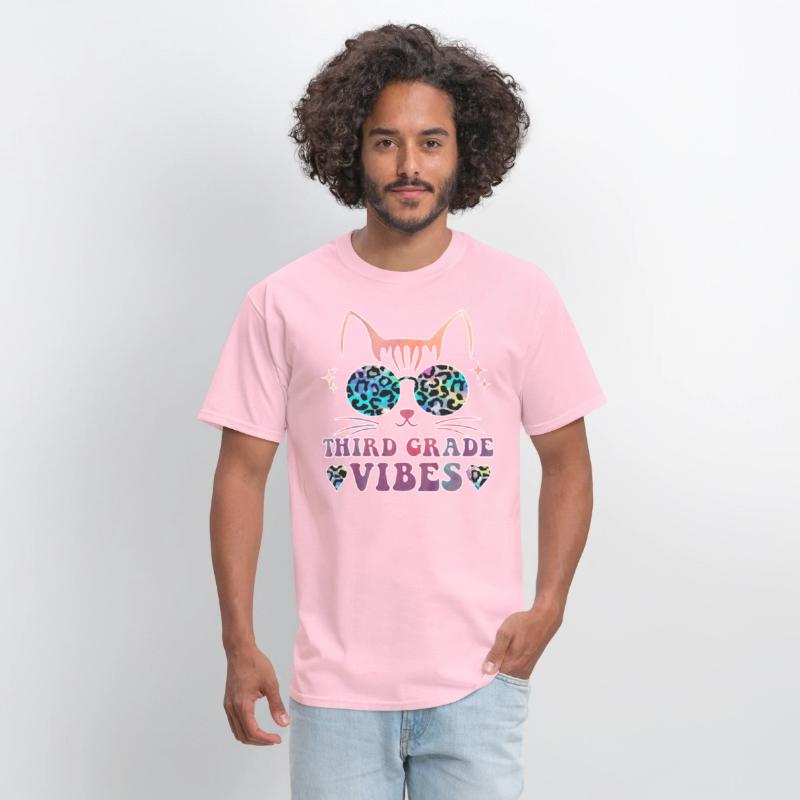 Back To School 3rd Grade Vibes Leopard Tie Dye Cat