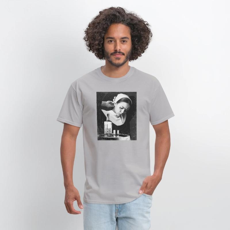 Bad Nun Whiskey and Zigarette Retro Design