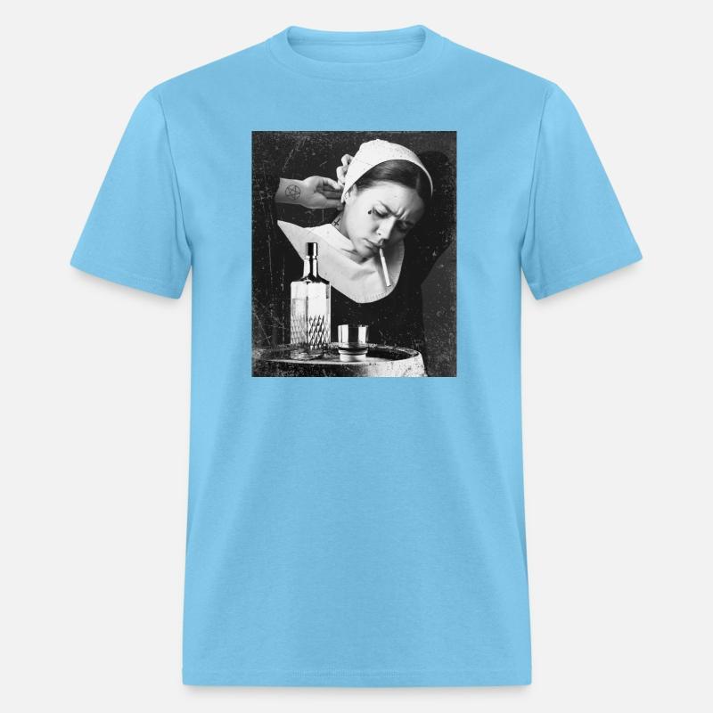 Bad Nun Whiskey and Zigarette Retro Design