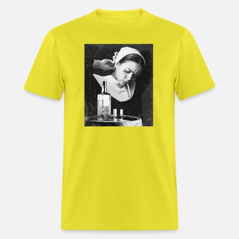 Bad Nun Whiskey and Zigarette Retro Design