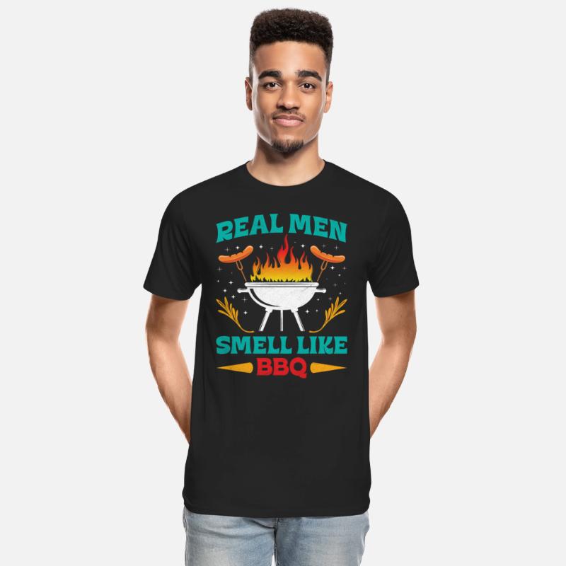 Barbecue REAL MEN SMELL LIKE BARBECUE BBQ Funny
