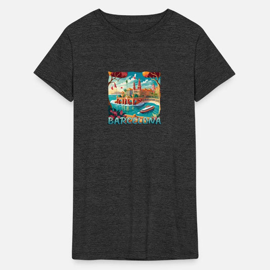 Barcelona City Harbor - Grunge Design