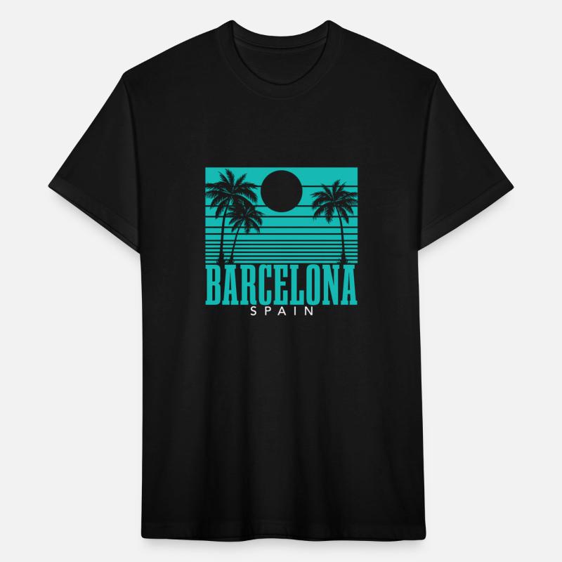 Barcelona Spain Palm Trees Surf