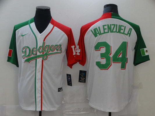 Men's Los Angeles Dodgers Fernando Valenzuela #34 White Player Jerseys