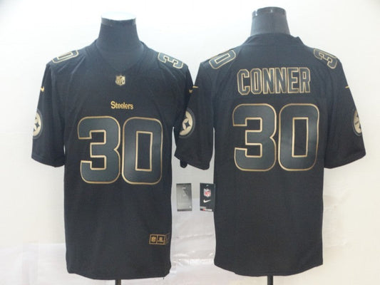 Men's Pittsburgh Steelers #30 James Conner Black Game Jerseys