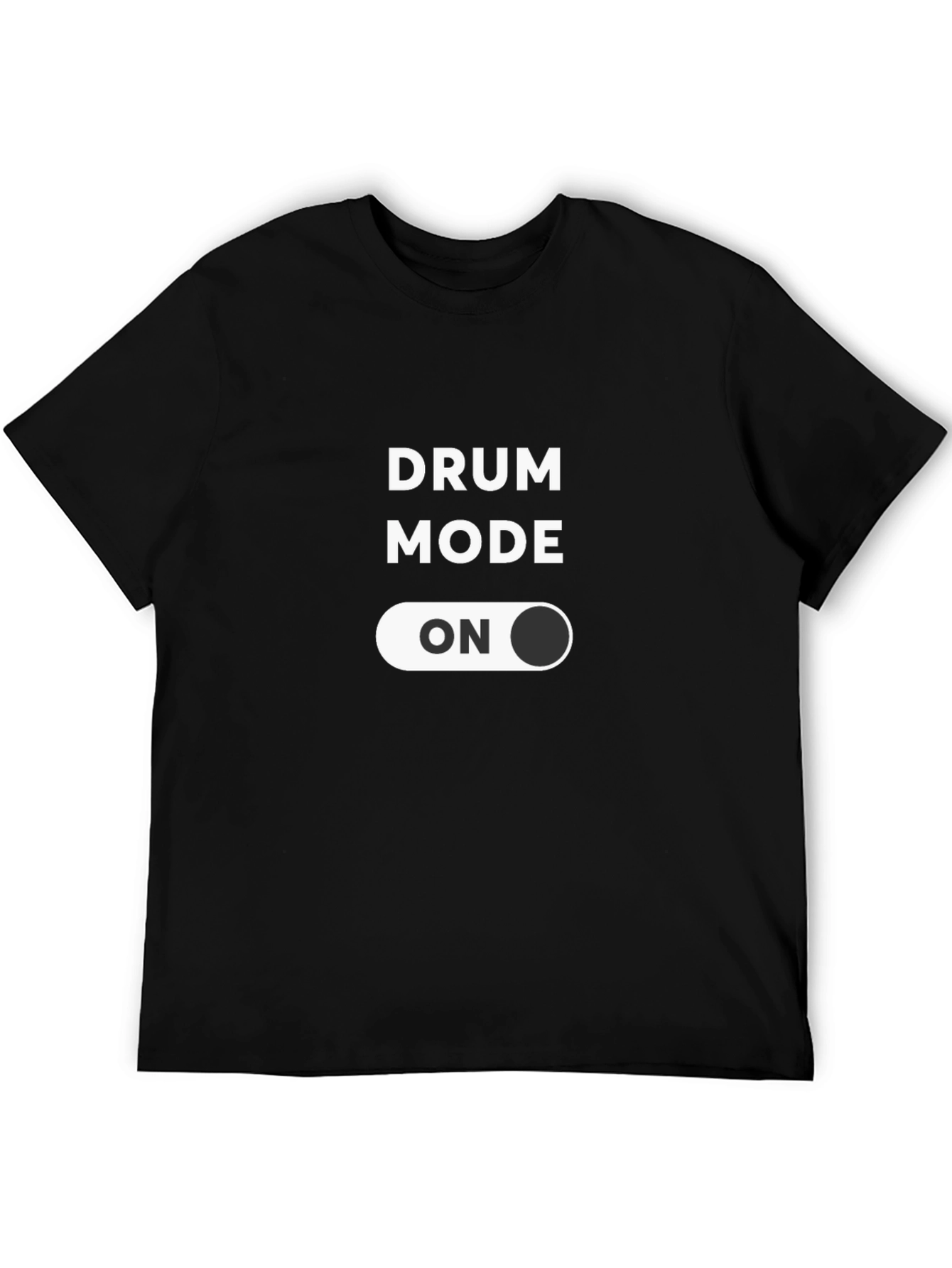 Drum Mode ON Black T-Shirt