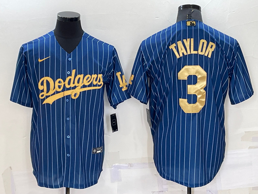 Men's Los Angeles Dodgers Chris Taylor #3 Blue Fashion Stitched Jerseys
