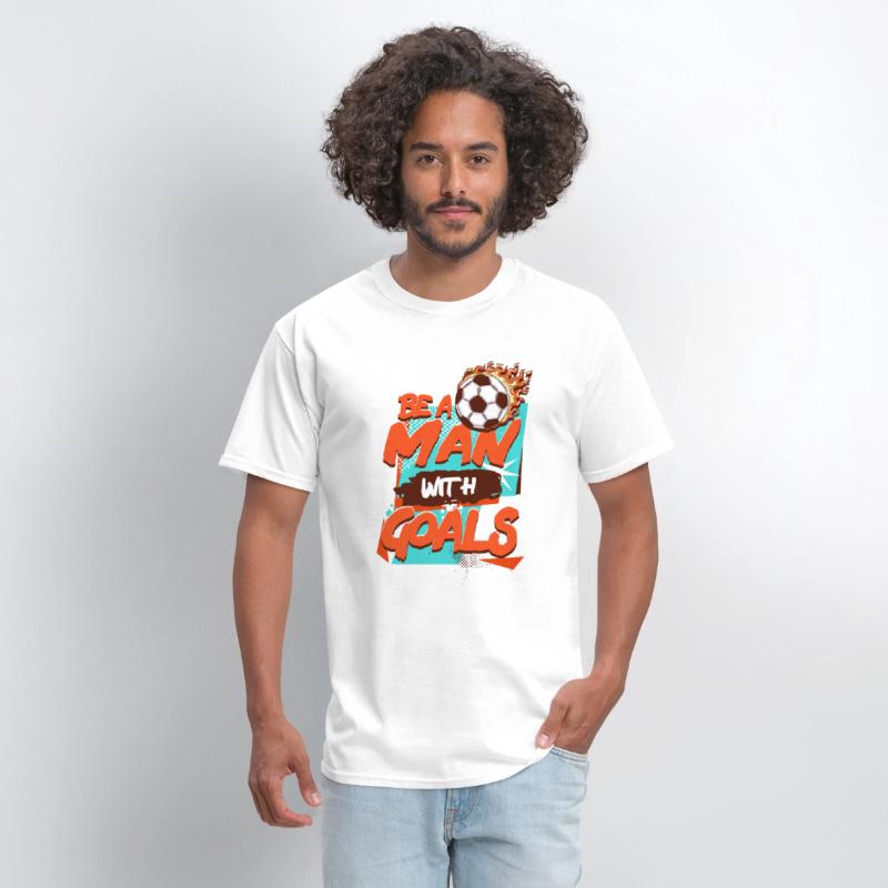 Be a Man With Goals Blazing Ball Football Sports