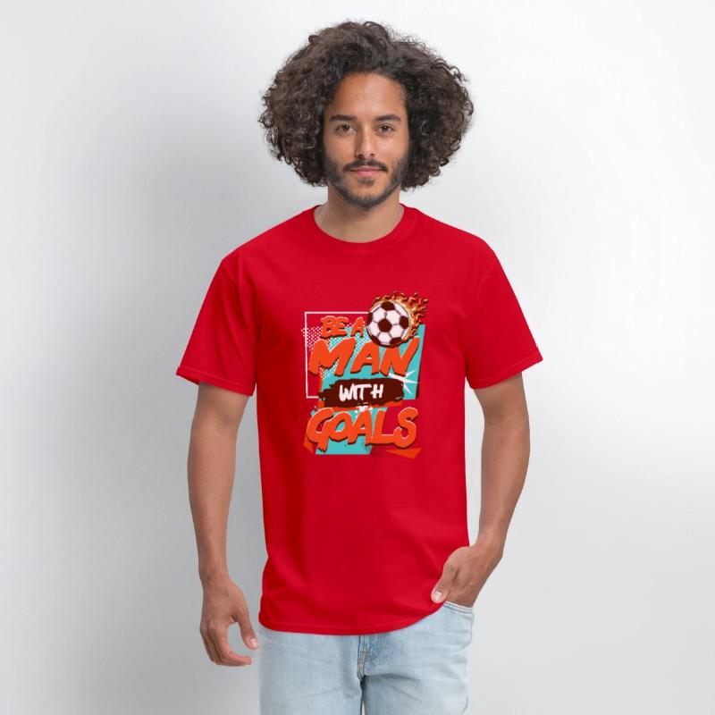 Be a Man With Goals Blazing Ball Football Sports