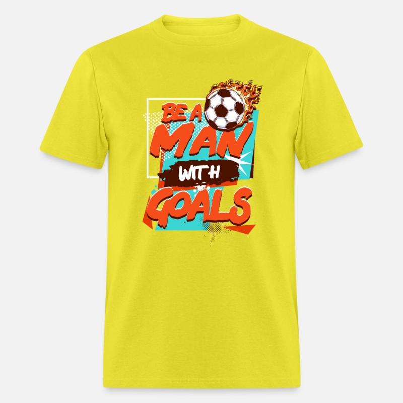Be a Man With Goals Blazing Ball Football Sports