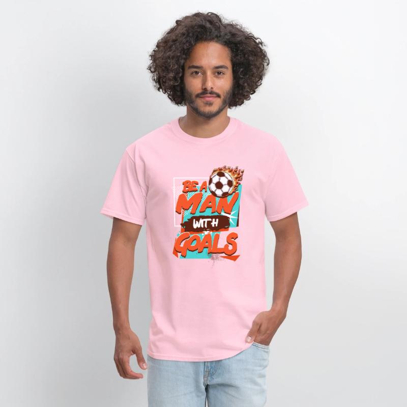 Be a Man With Goals Blazing Ball Football Sports