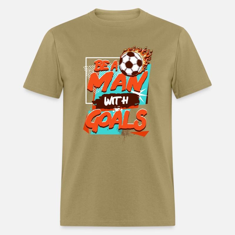 Be a Man With Goals Blazing Ball Football Sports