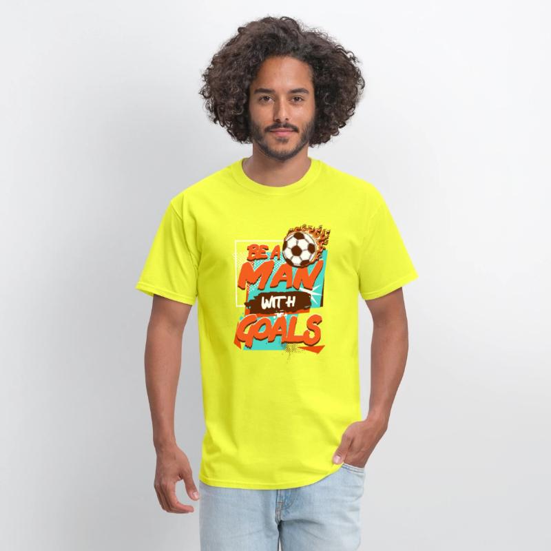 Be a Man With Goals Blazing Ball Football Sports