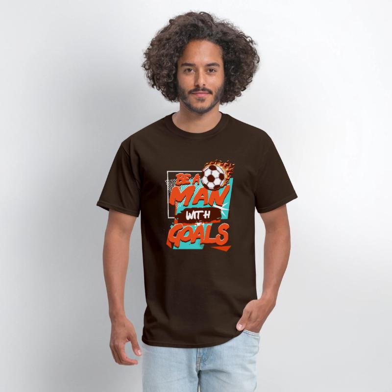 Be a Man With Goals Blazing Ball Football Sports