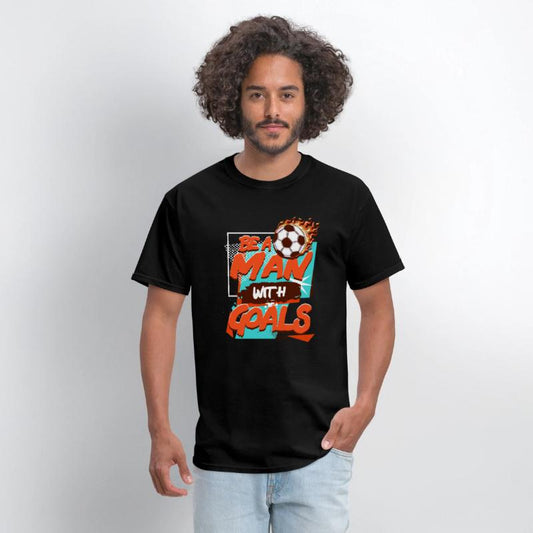 Be a Man With Goals Blazing Ball Football Sports