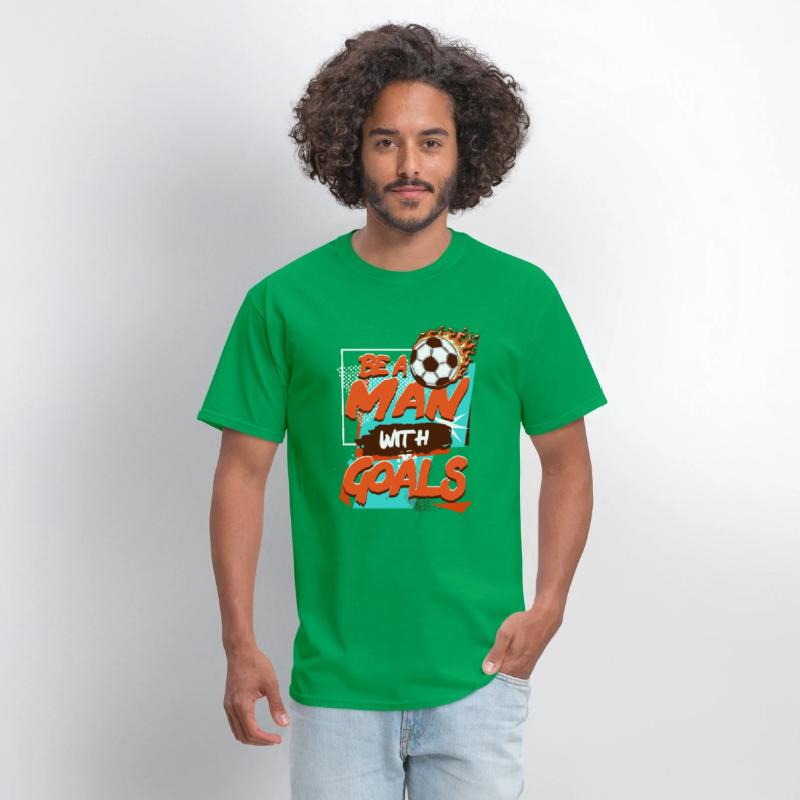 Be a Man With Goals Blazing Ball Football Sports