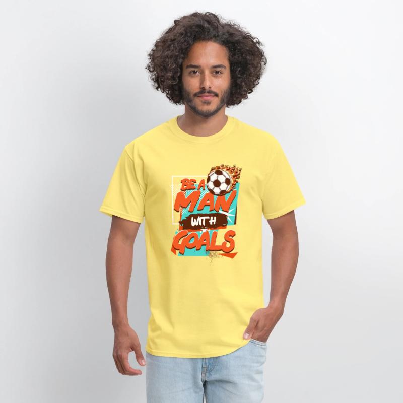 Be a Man With Goals Blazing Ball Football Sports