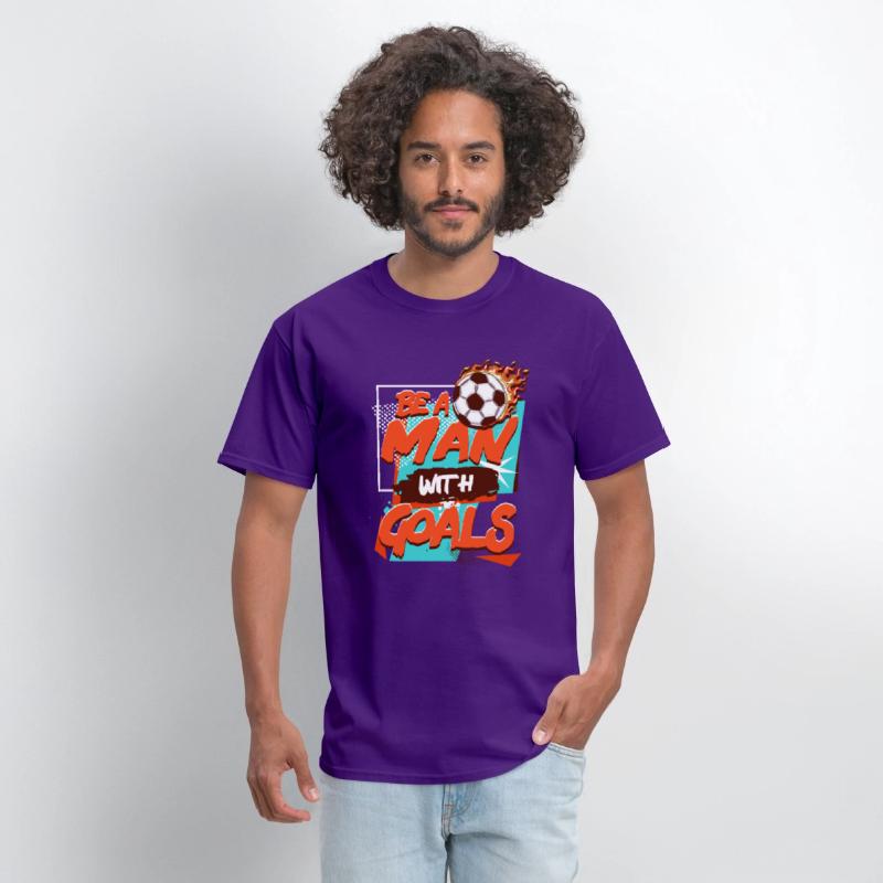 Be a Man With Goals Blazing Ball Football Sports