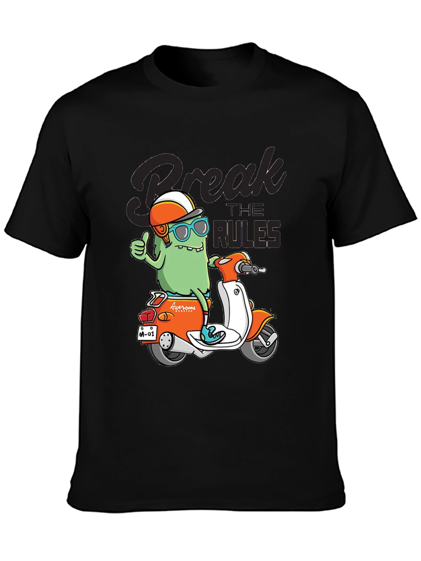Break the Rules Monster Scooter Graphic Tee
