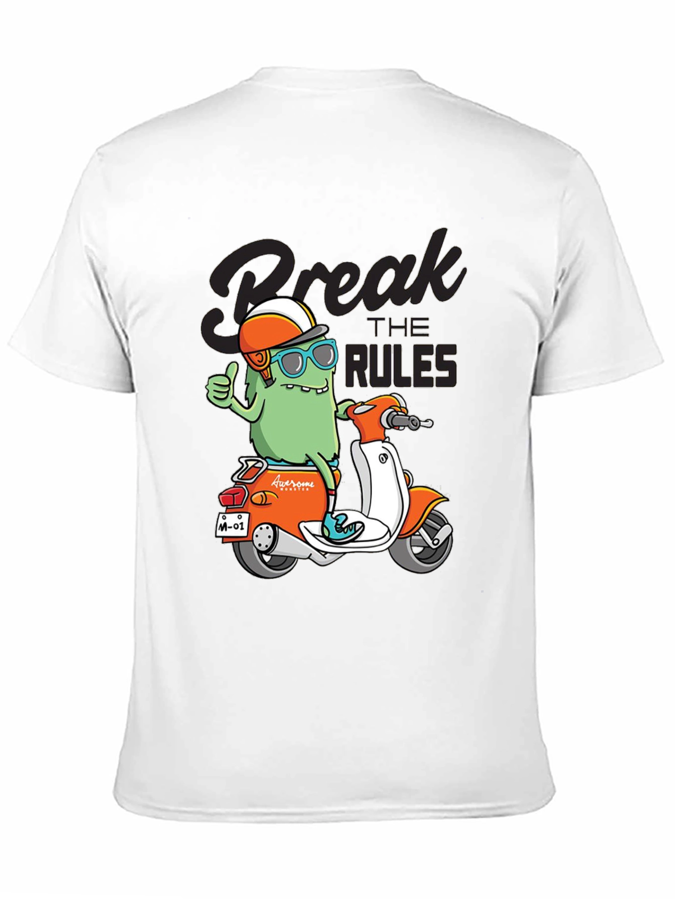 Break the Rules Monster Scooter Graphic Tee