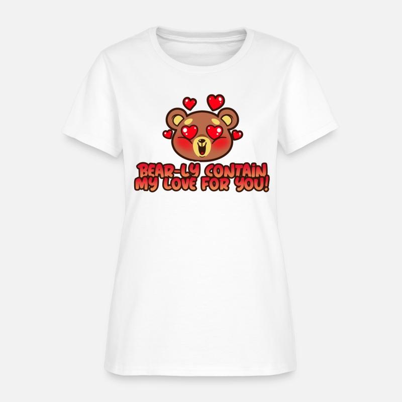 Bear-ly Contain My Love For You! Bear Vday T Shirt