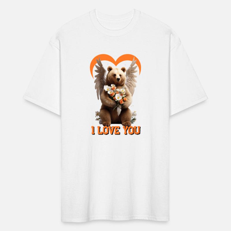 Bear with wings, a valentine's angel