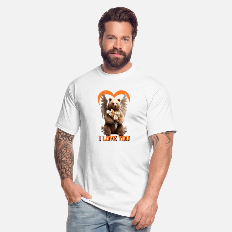 Bear with wings, a valentine's angel