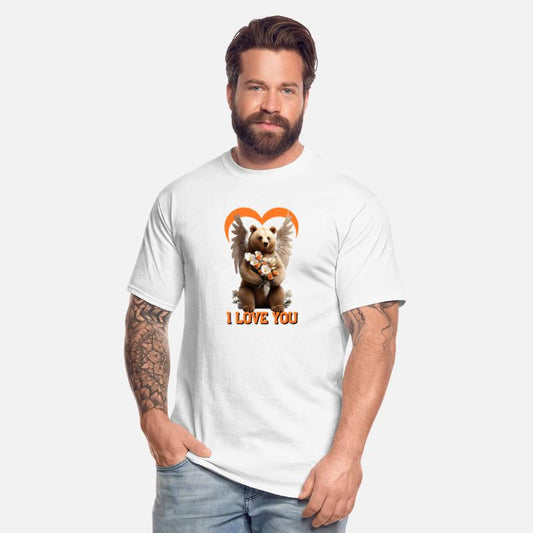 Bear with wings, a valentine's angel