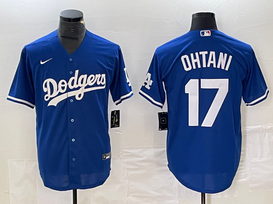 Men's Los Angeles Dodgers Shohei Ohtani #17 Blue Replica Game Jerseys