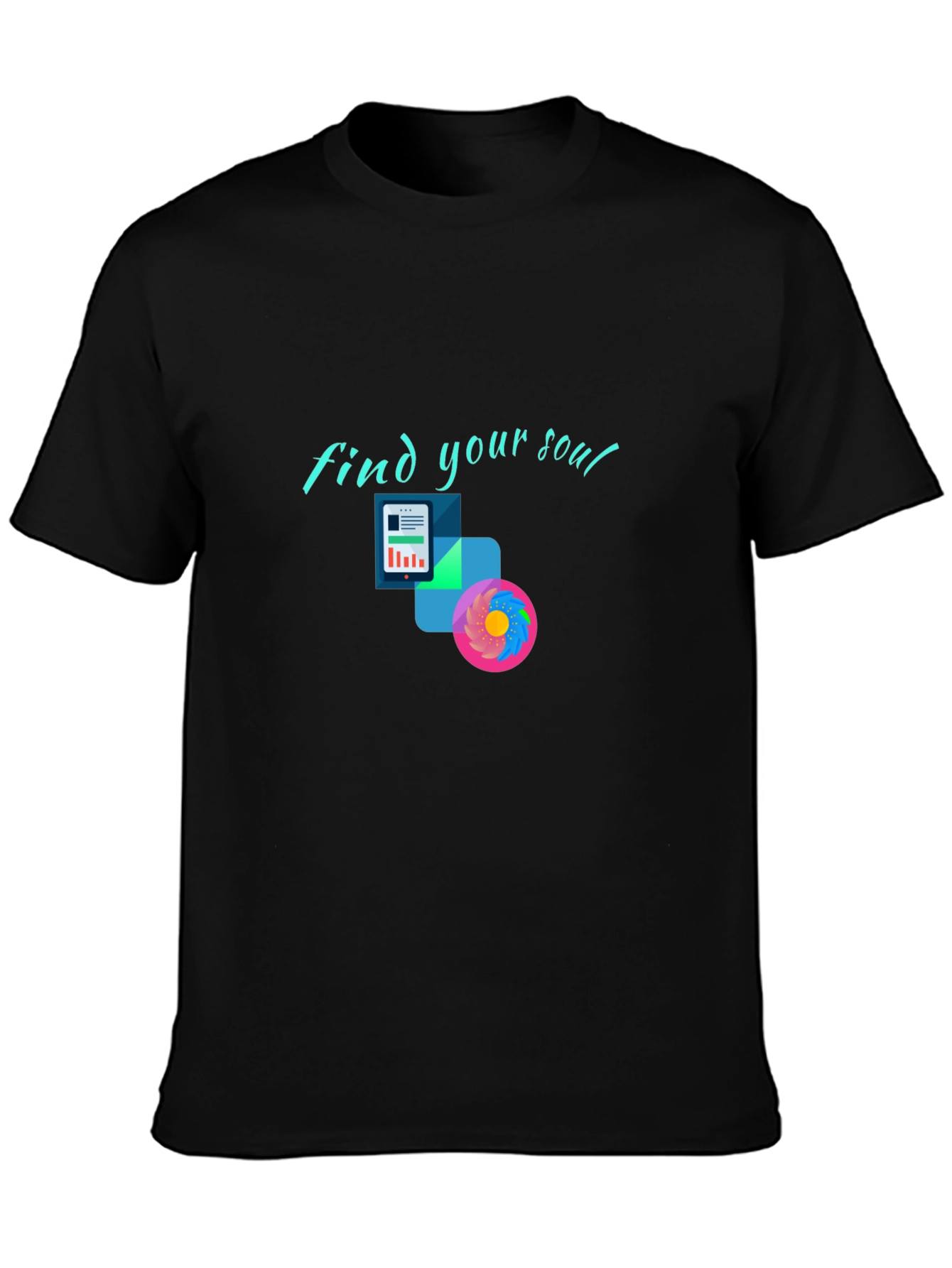 Find Your Soul Graphic Black Tee