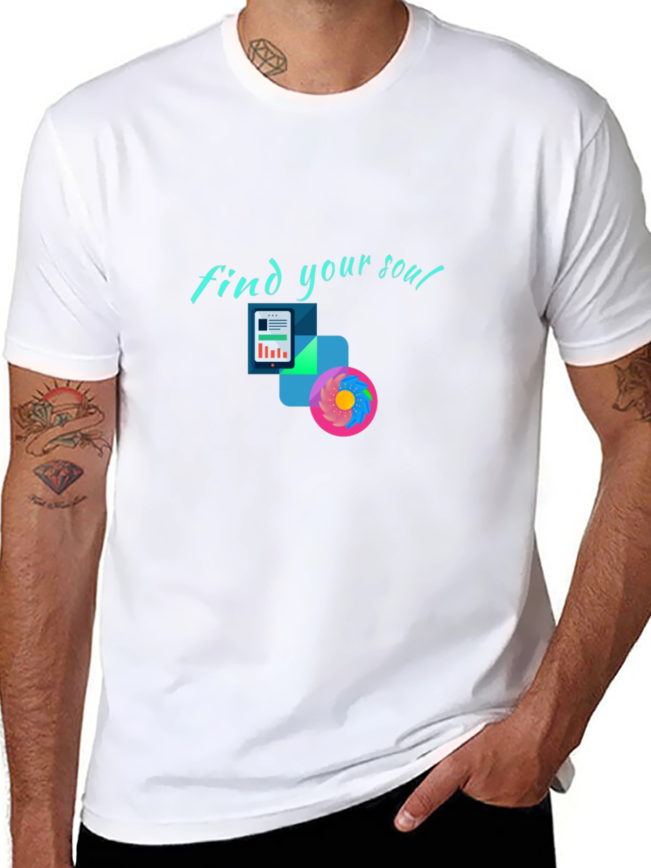 Find Your Soul Graphic Black Tee
