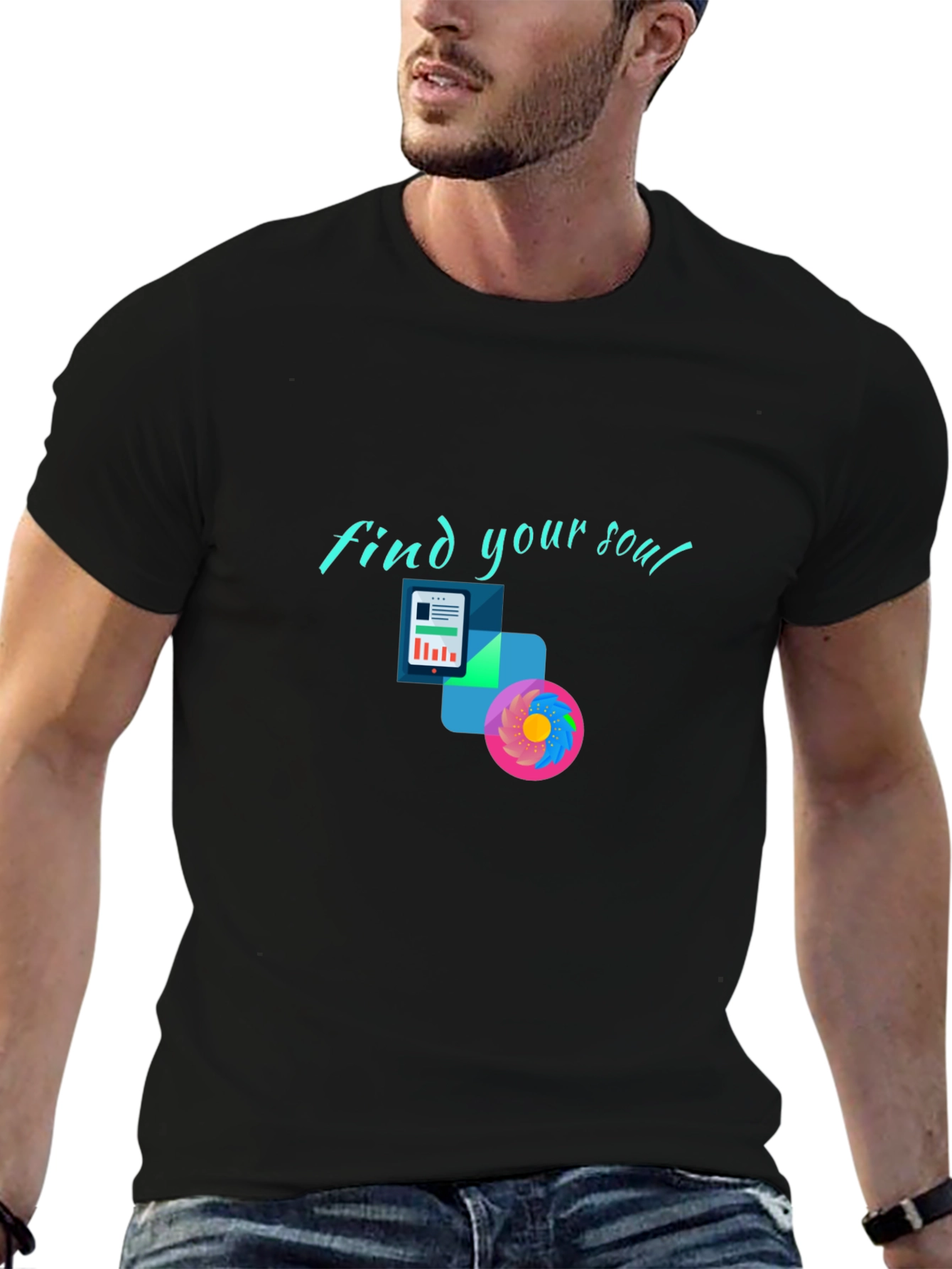 Find Your Soul Graphic Black Tee
