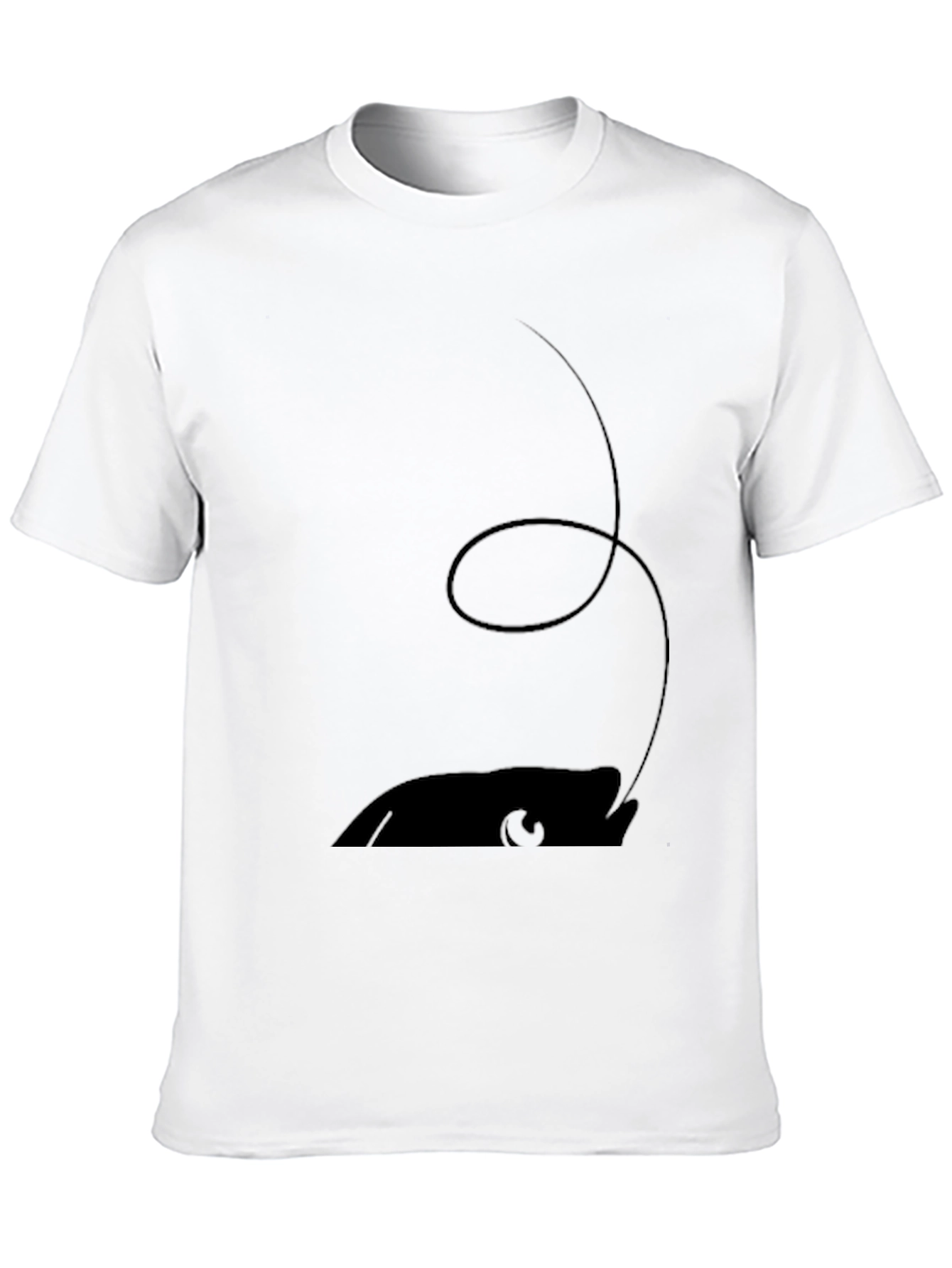 Mens Black Cartoon Mouse Tee