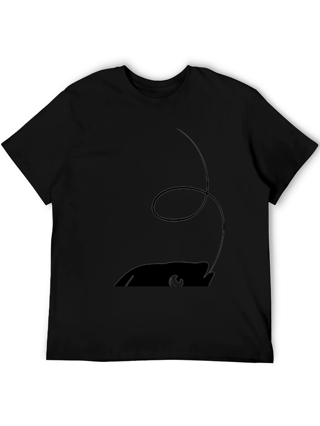 Mens Black Cartoon Mouse Tee