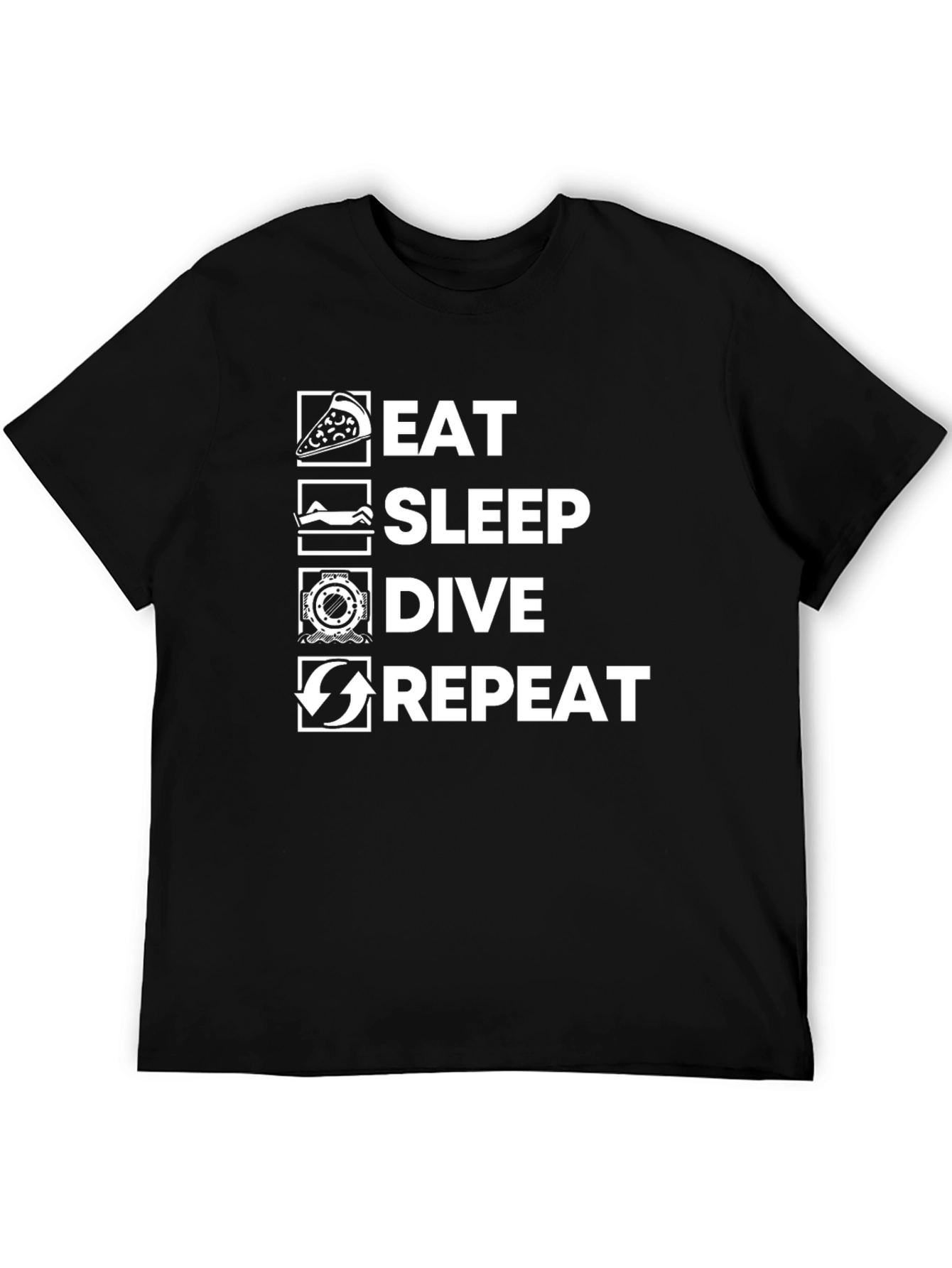 Eat Sleep Dive Repeat Graphic Tee