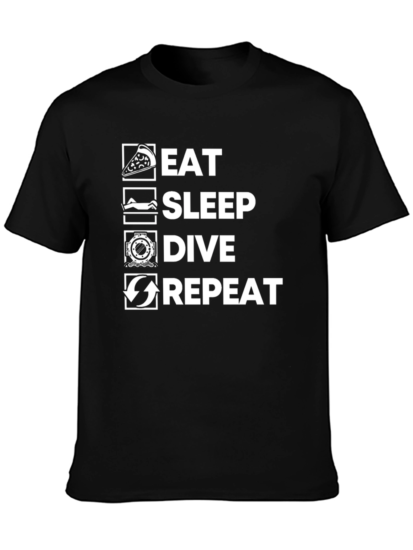 Eat Sleep Dive Repeat Graphic Tee