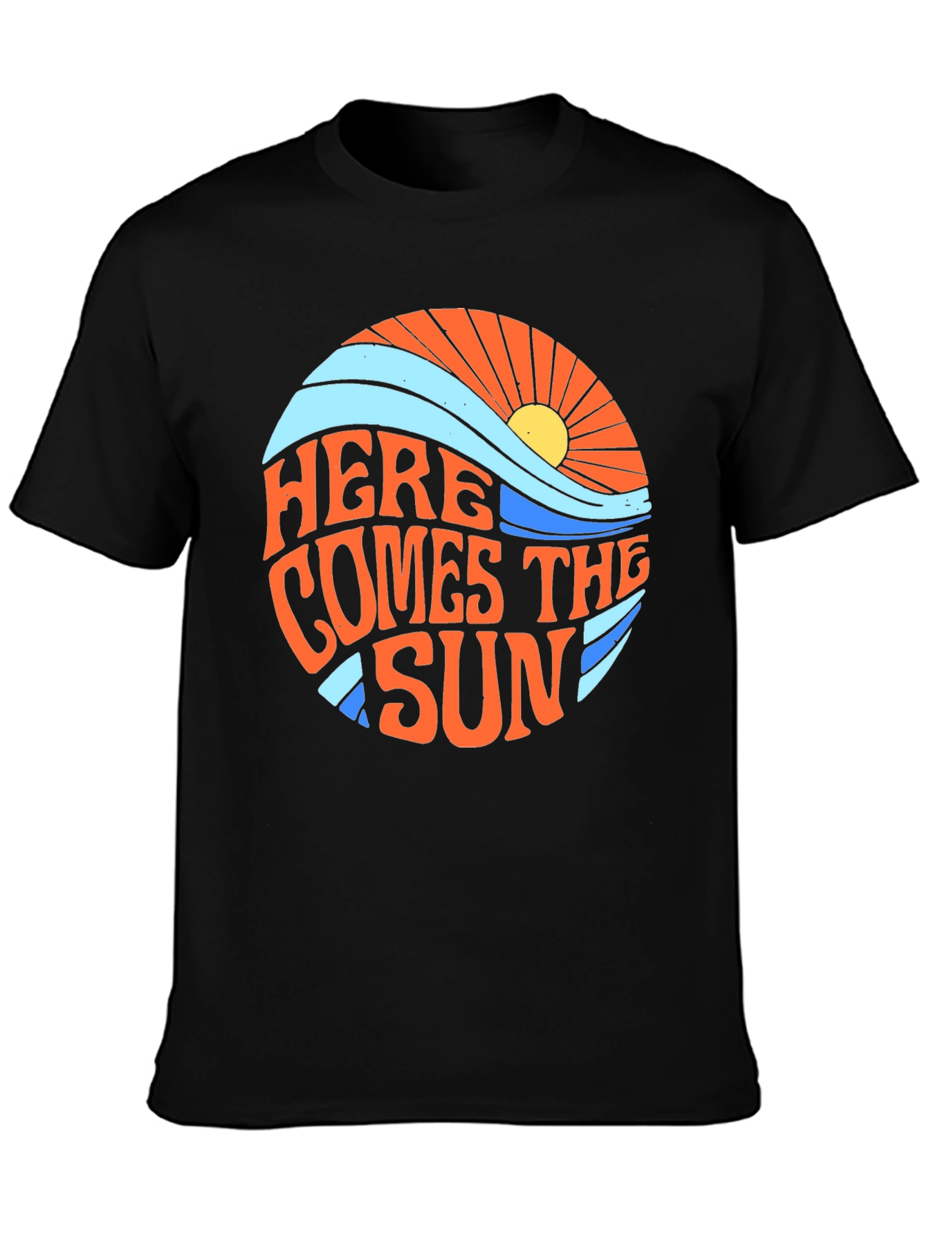 Here Comes The Sun Graphic Black Tee