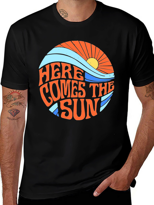 Here Comes The Sun Graphic Black Tee