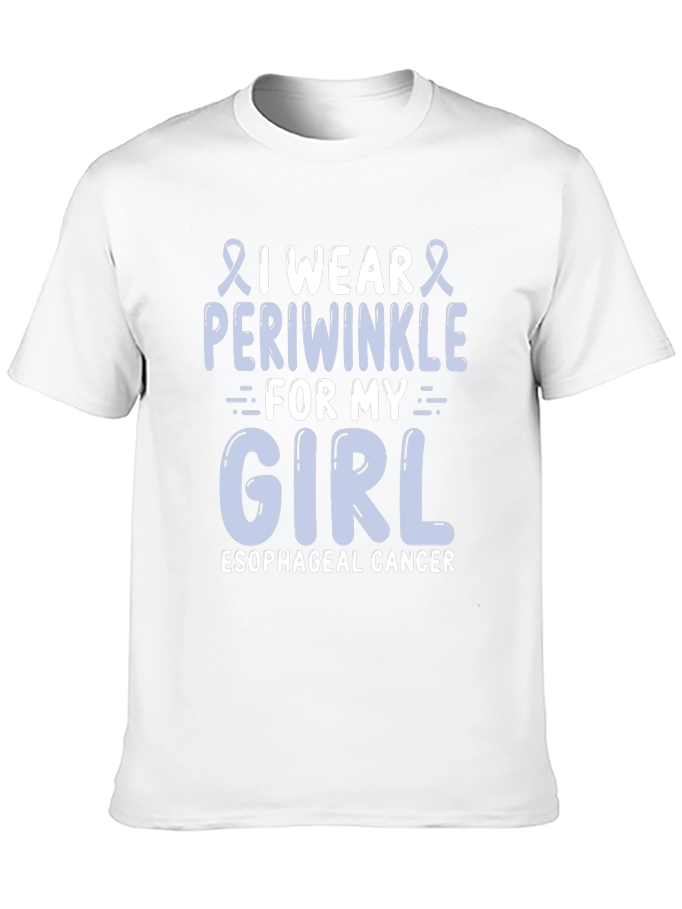 Esophageal Cancer Awareness T-Shirt - Periwinkle Ribbon