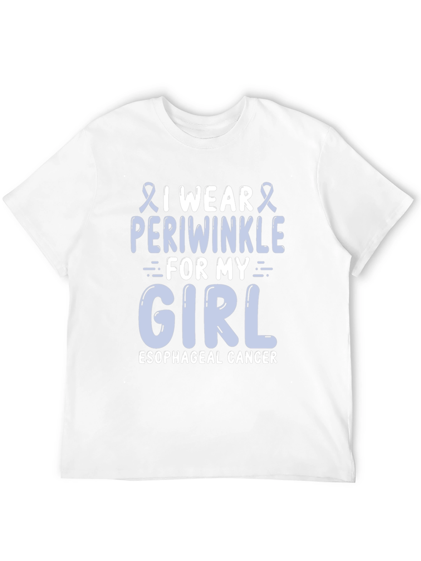 Esophageal Cancer Awareness T-Shirt - Periwinkle Ribbon