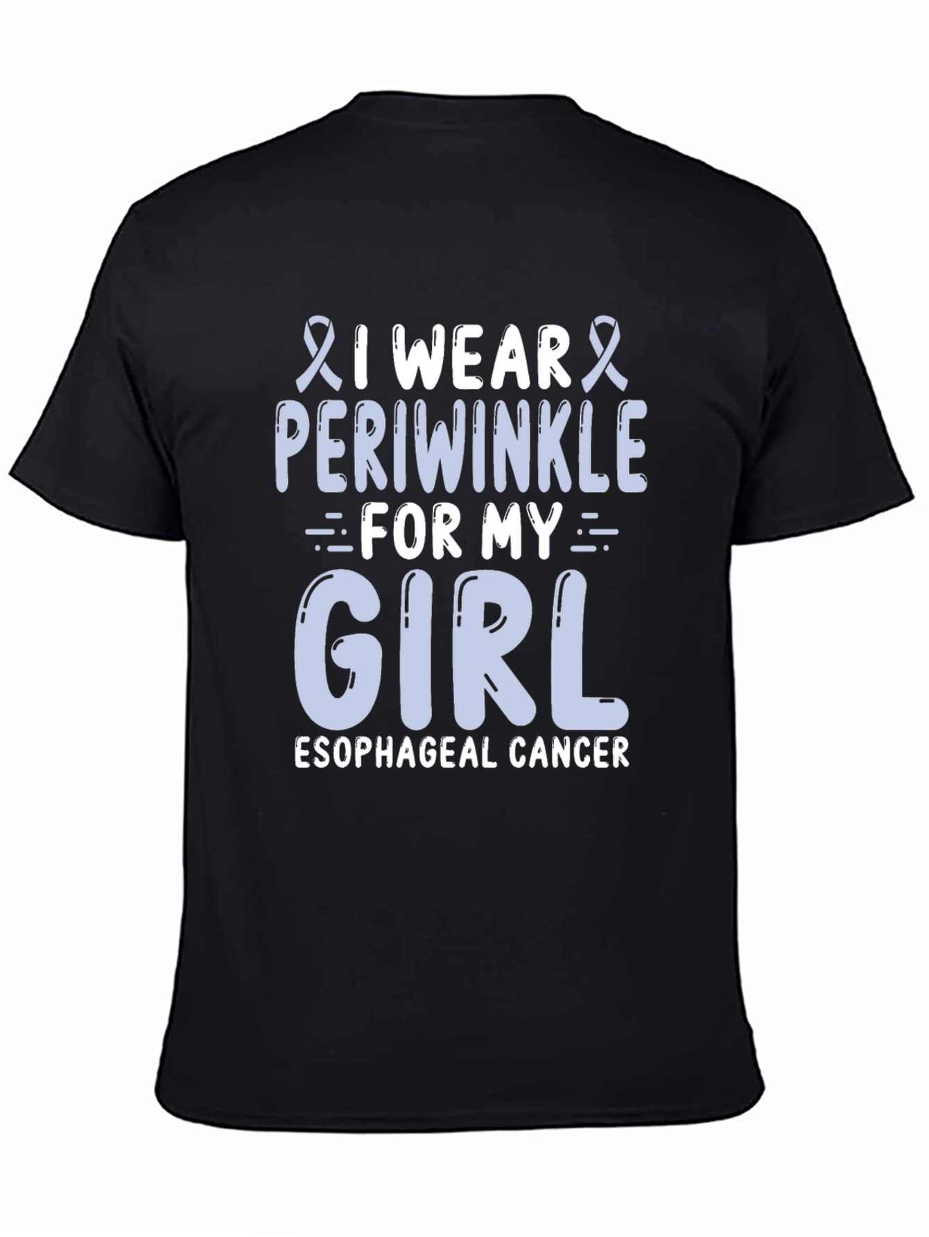 Esophageal Cancer Awareness T-Shirt - Periwinkle Ribbon