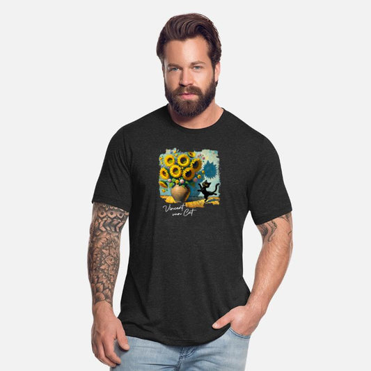 Black Cat Sunflowers Premium