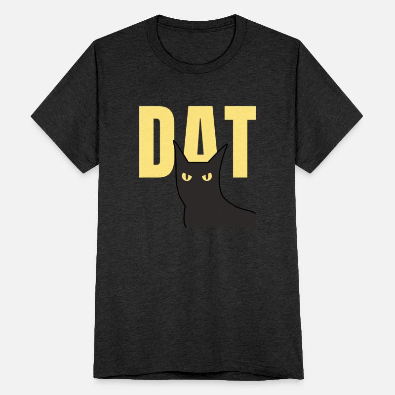 Black Yellow Modern Minimalist Cat T shirt Design