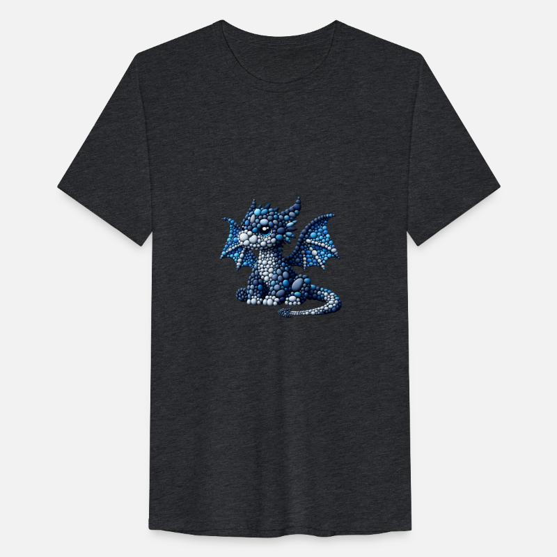 Blue Sapphire Dragon Hatchling Pebble Art