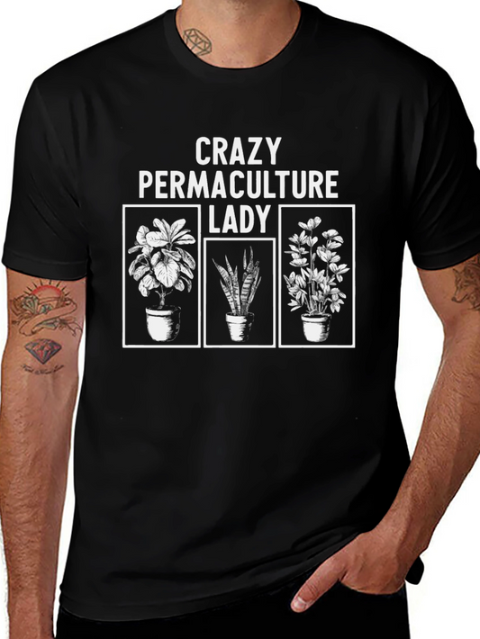Crazy Permaculture Lady Black T-Shirt