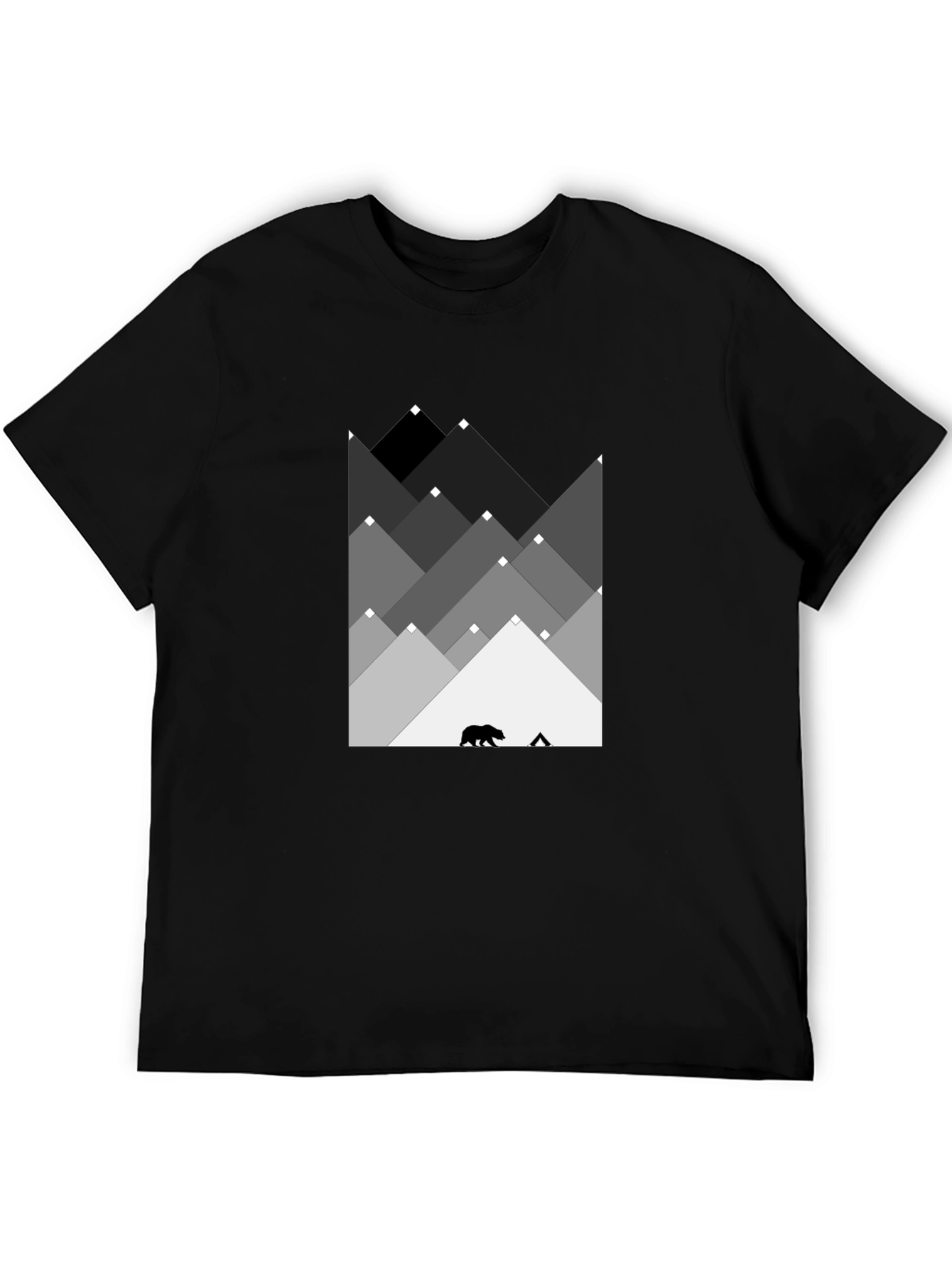 Mountain Bear Graphic Tee - Black