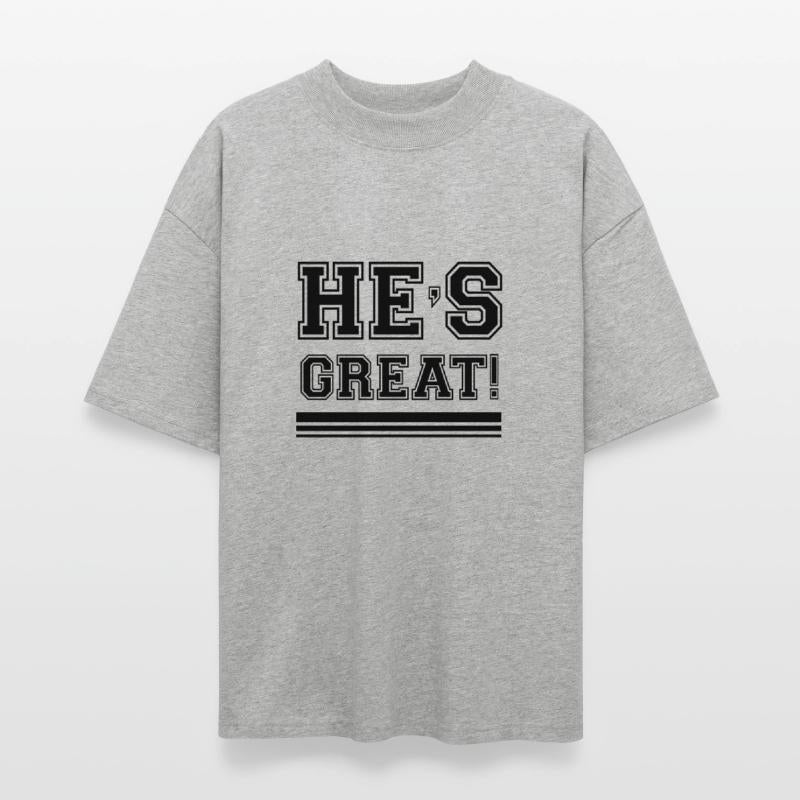 Bold and Vibrant "HE'S GREAT!" Sky Blue T-Shirt –