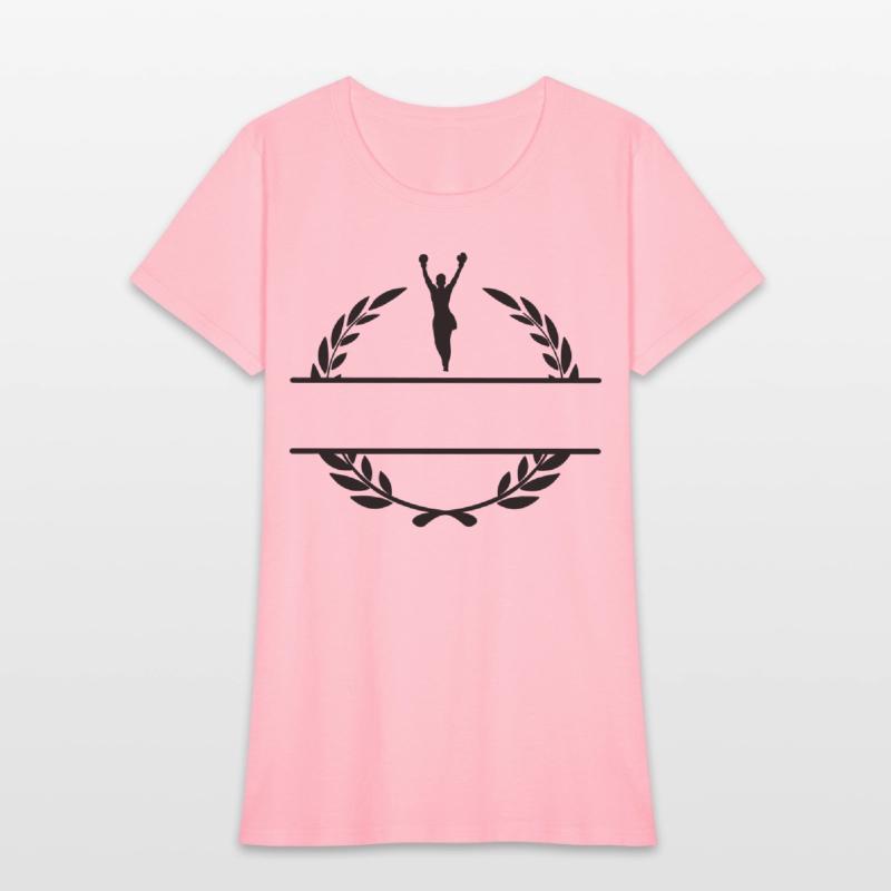 Boxer with hands up winner in laurel wreath