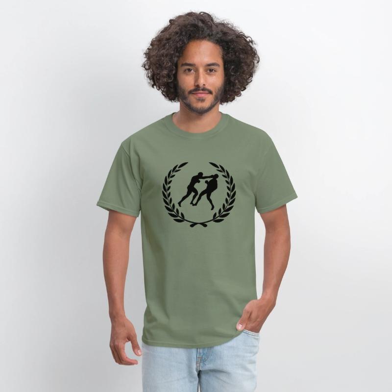 Boxers KO punch in laurel wreath